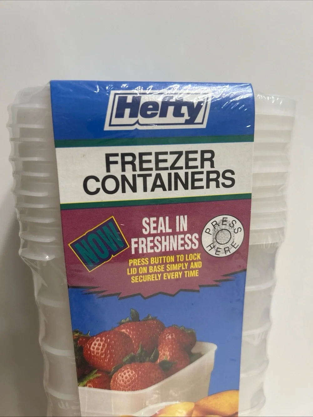 Hefty Freezer Pint Containers - White (10 Pack) NEW